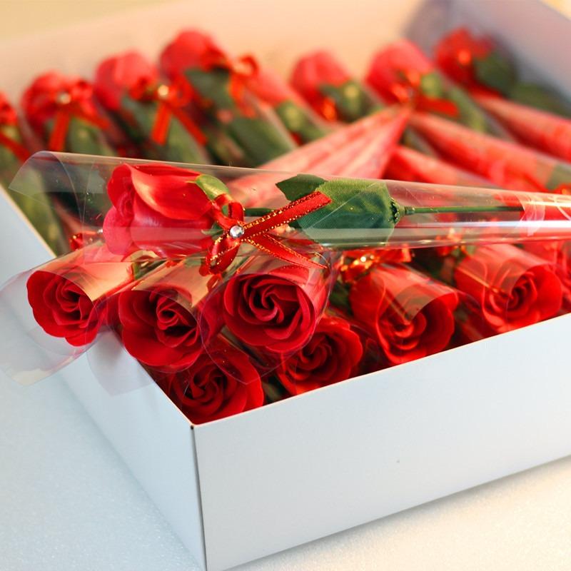 Valentine's Day Artificial Soap Rose Flower Birthday Gift DIY Wedding Bouquets Decoration Home Festival Party Decoration