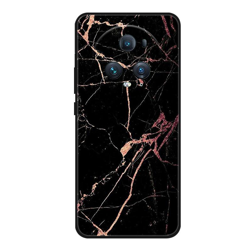 Funda For Honor Magic 5 Pro Phone Case Cute Cartoon Cat Black Silicone Soft Back Cover Case For Honor Magic5 Pro Case PGT-AN10