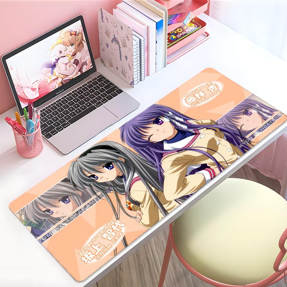 Classics Warm Anime CClannad Mouse Pad Large Thick Desk Pad Stitched Edges Gaming Mouse Mat For Pc