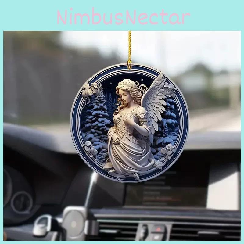 Surface Flat Acrylic Angel Vehicle Decor With Modern Design For Accessories