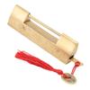 Brass Lock with Key 6.5cm Antique Chinese Style Carved Padlock for Jewelry Box Cabinet