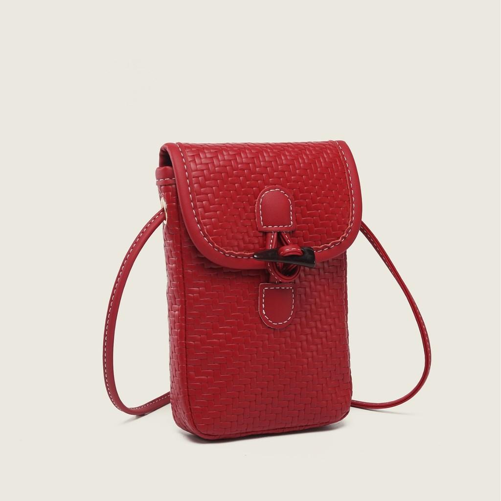 IELGY Ladies Messenger Bag - Fashion Retro Woven Design for Phones