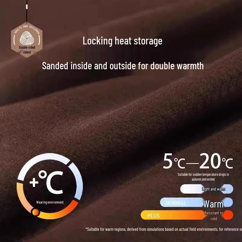 Women's Double-sided Plush Layer Top: Round Neck, Long Sleeve, Thick, Warm, Slim-fit, Brushed, Autumn/Winter Style 2025.