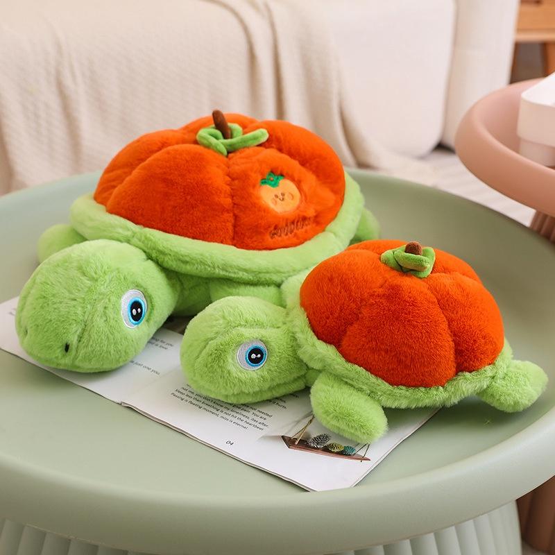 Cute And Cuddly Plush Toy Good Persimmon Turtle For Kids And Girls, Cartoon Style