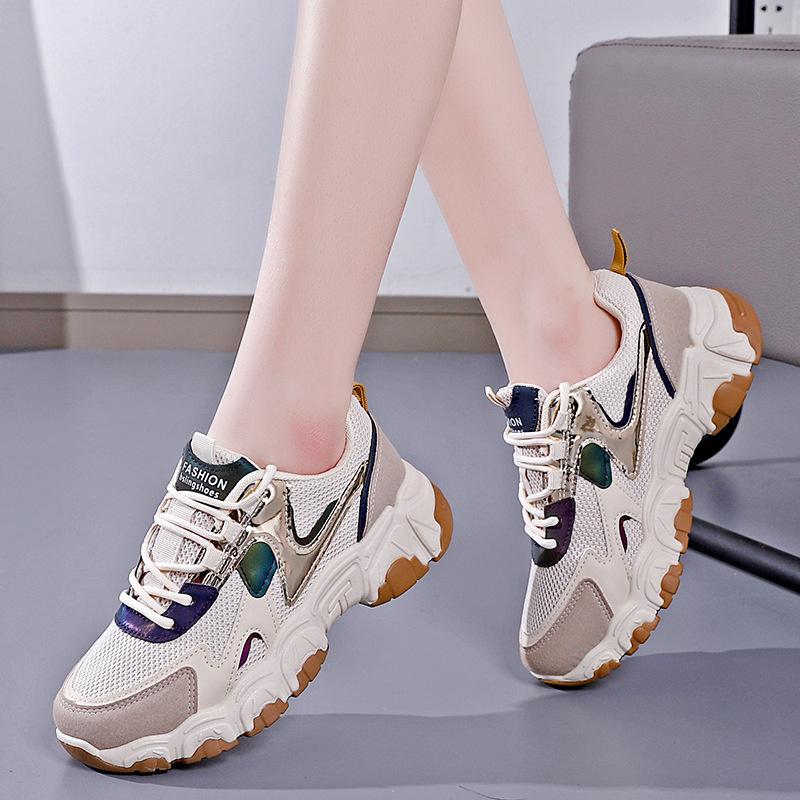 Fashion Women's Fashion Casual Women's Sneakers Breathable Women's Vulcanized Mesh Sneakers