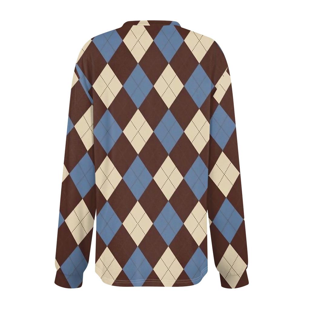 Damenmode Langarmshirts Locker sitzende Rundhals-Basic-Tops Lässige Outfits