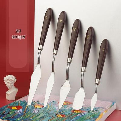 5-Piece Stainless Steel Palette Knife Set for Oil and Gouache Painting