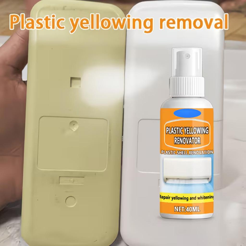 Kunststoff Vergilbungs Renovator Spray 40ml zur Wiederherstellung von Kunststoffgehäusen und Oberflächenaufhellung Kunststoff Reparatur Lösung