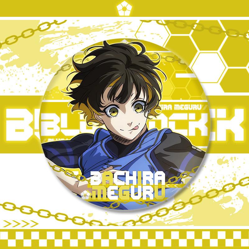 Insignă Dublă Intermitentă Blue Lock 75mm Broșă de Piept Accesorii Cosplay Bijuterii Cadouri