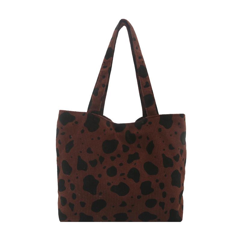 

Shoulder bag to work, new leopard print texture, retro highvalue tote bag, personalized relaxation commuter bag коричневий