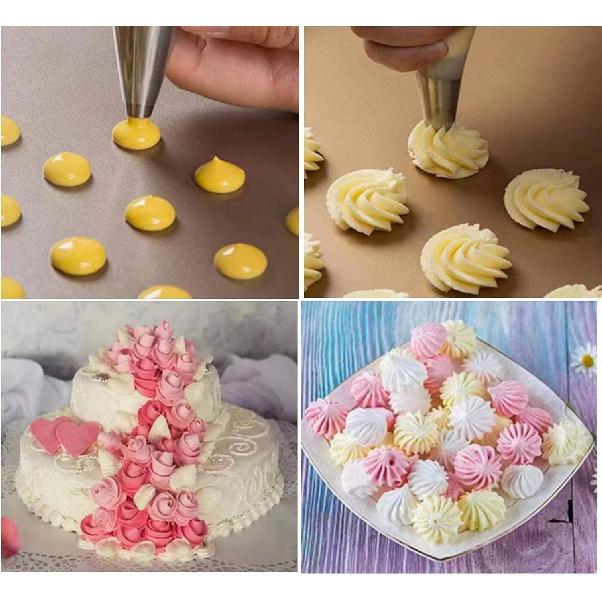 Piping Bags,100pcs 12 Inch Anti Burst Disposable Cake Decorating Bags,Non-Slip Pastry Bags-Ideal for Cakes,Cream Frosting and Cookie Decorating