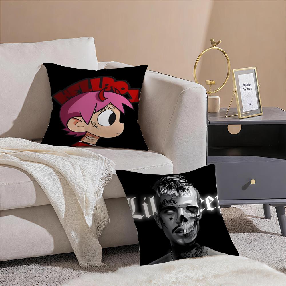 Emotional Rap Singer LLil PPeep Cushion Cover Throw Pillow Cover Hidden Button Durable Polyester Chair Cushion