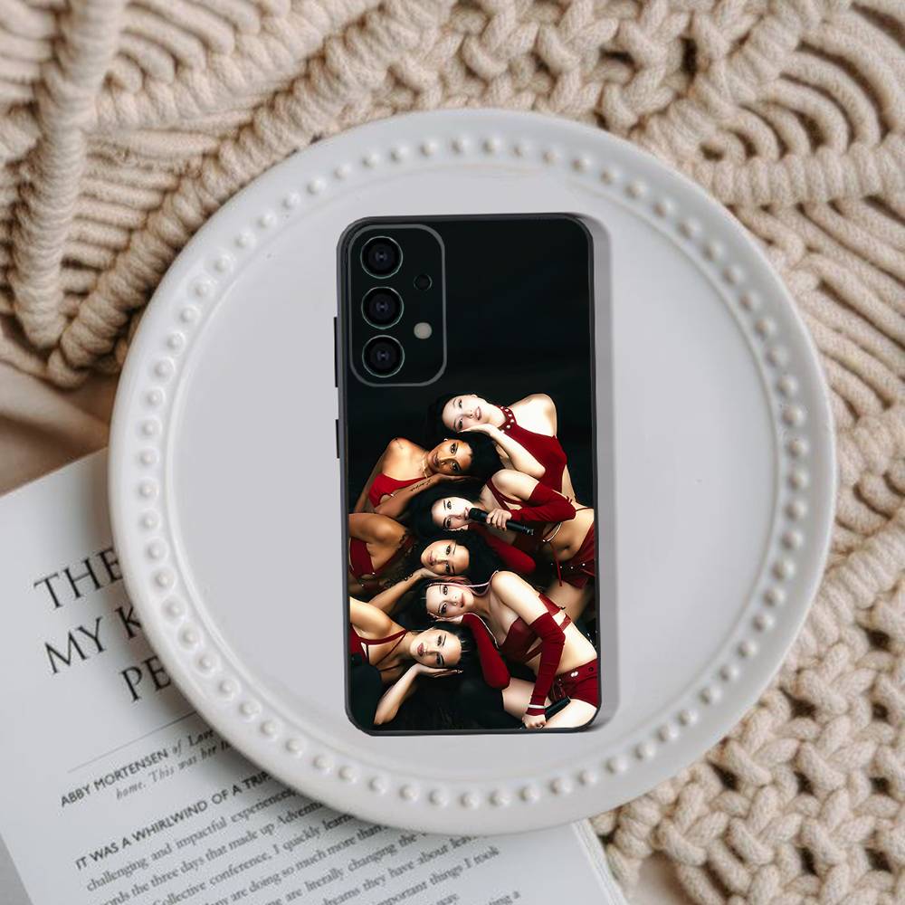 Phone Case For Samsung Galaxy A73,31,32,72,41,53,52,71,22,5G,Note,J7,8,9 K-KATSEYES Music Group Soft Black Cover