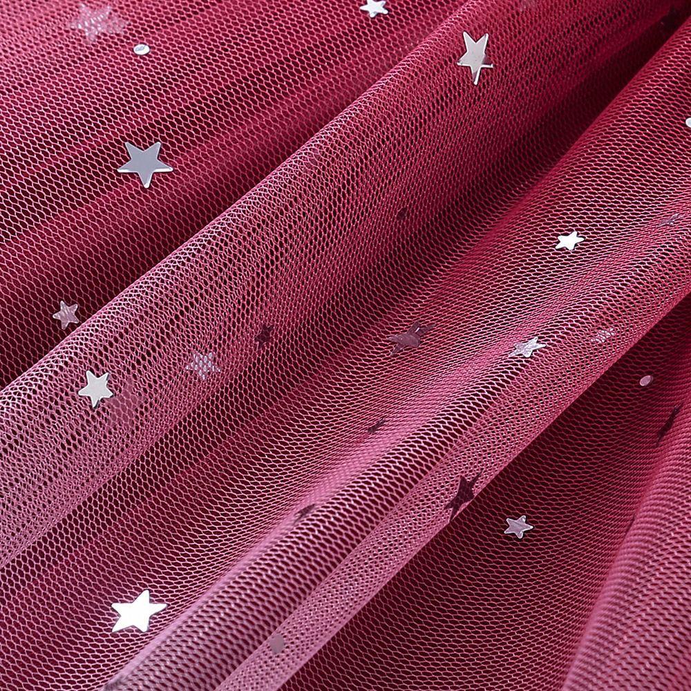 Girls' Fashionable Star-Print Dress: Sweet Summer Tulle Princess Dress for Kids