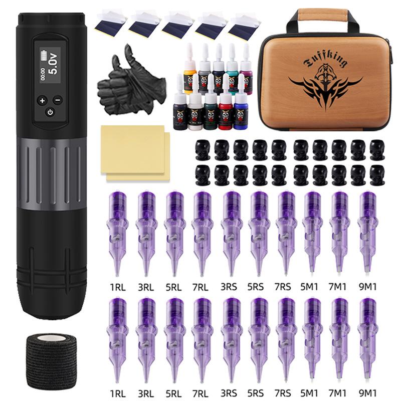 

Беспроводной набор ручек для татуировки с дисплеем высокой четкости, многофункциональный двигатель, интегрированная татуировочная машина, интегрированная игла, вышивальная татуировочная машина