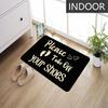 Please Take Off Your Shoes Doormat Black Rubber Non-Slip Kitchen Mat Garden Garage Black Door Floor Foot Mat