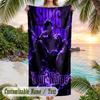 Solo Leveling Beach Towel, Personalized Custom Name Text, Quick Dry Large Absorbent Towel For Beach Pool