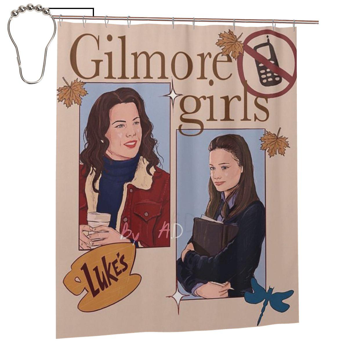 

Gilmore Girls Graffiti Shower Curtain Bathroom Polyester Waterproof Bath Curtains With Hooks W60H190(CM)-1 Pcs