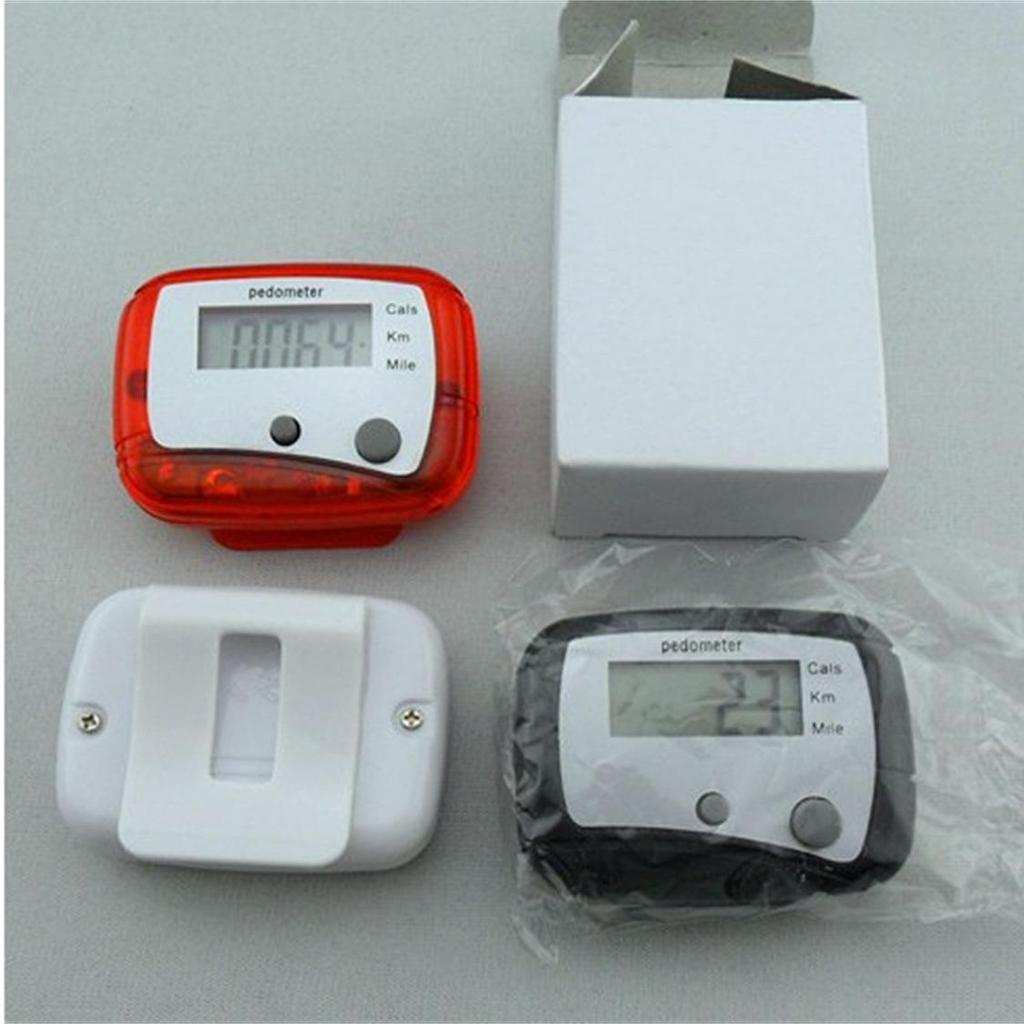 Multifunctional Dual-Button Pedometer: 10,000 Steps Counter - Available in White, Black, Red, Blue for Runners