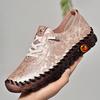 Print Fashion Sneakers Women Handmade Leather Casual Women Shoes Design Platform Loafers Breathable Flats Shoe Driving Plus Size