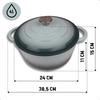 ENAMELED CAST IRON POT 24cm 4L HAGE SEA SALT