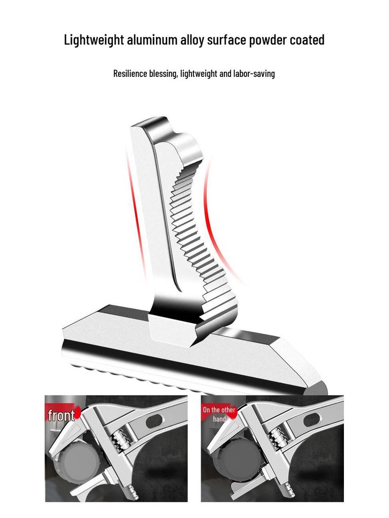 Large-Opening Adjustable Bathroom Wrench for Plumbing and Faucet Installation