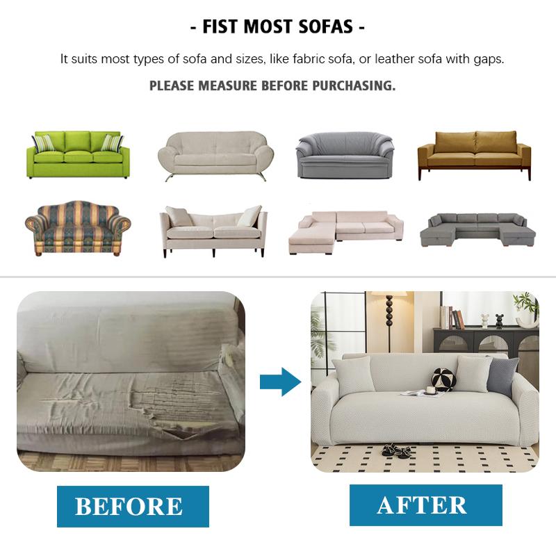 Stretch Couch Cover All-inclusive Thicken Sofa Covers with Elastic Bottom Pets Friendly Washable Furniture Protector 1-4 seater