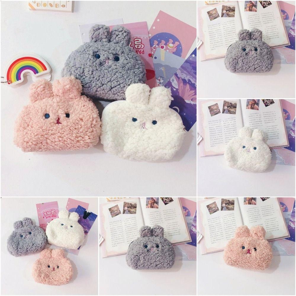 Plush Rabbit Animal Rabbit Money Bags Zipper Animal Zipper Bags  Children Gifts