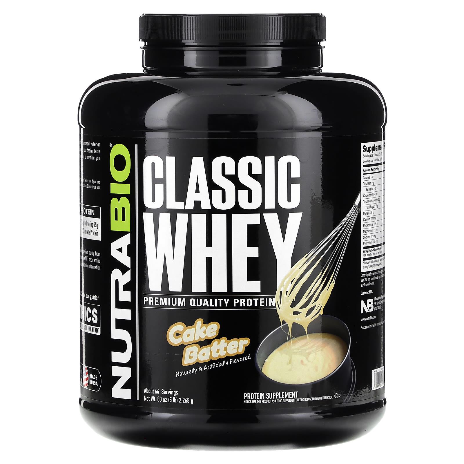 

Classic Whey Protein, Cake Batter, 2,268G (5Lbs)