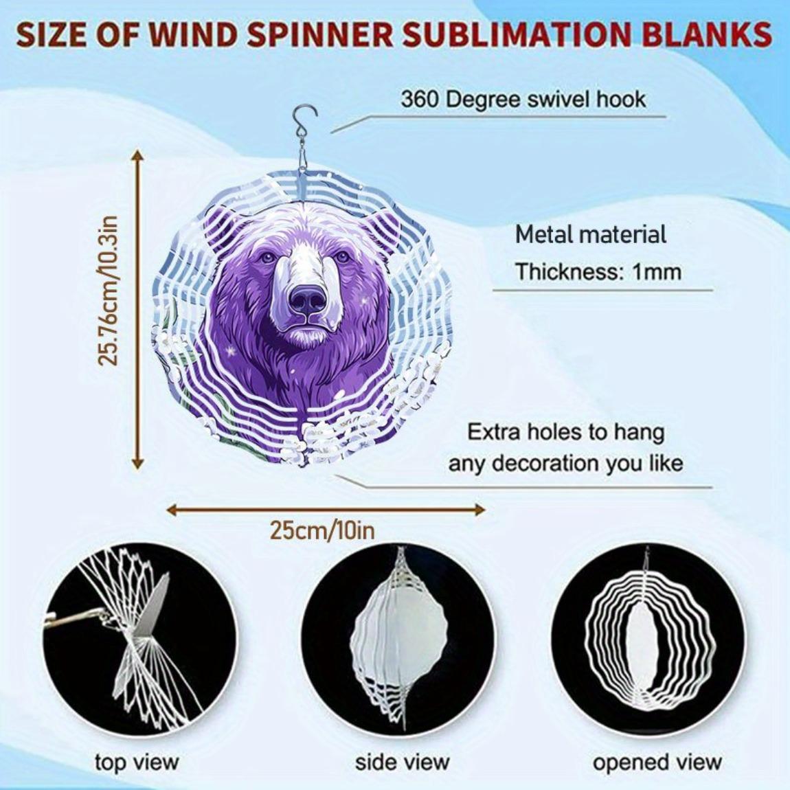 

Classic Purple Polar Bear Wind Chime Outdoor Hanging Decor 3D Kinetic Ornament Christmas Thanksgiving Gift for Home Garden Patio