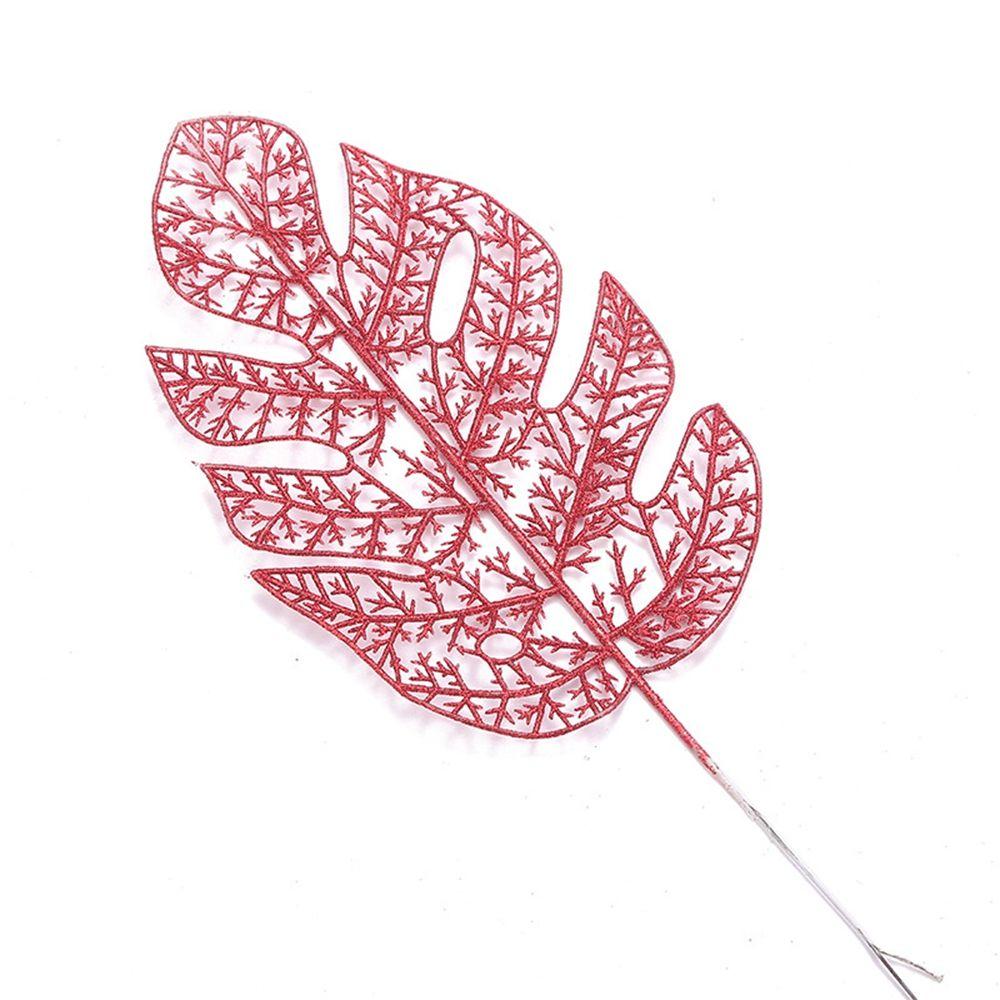Wedding Home Glitter Glitter Leaves Christmas Tree Decor Artificial Flower Christmas Decorations