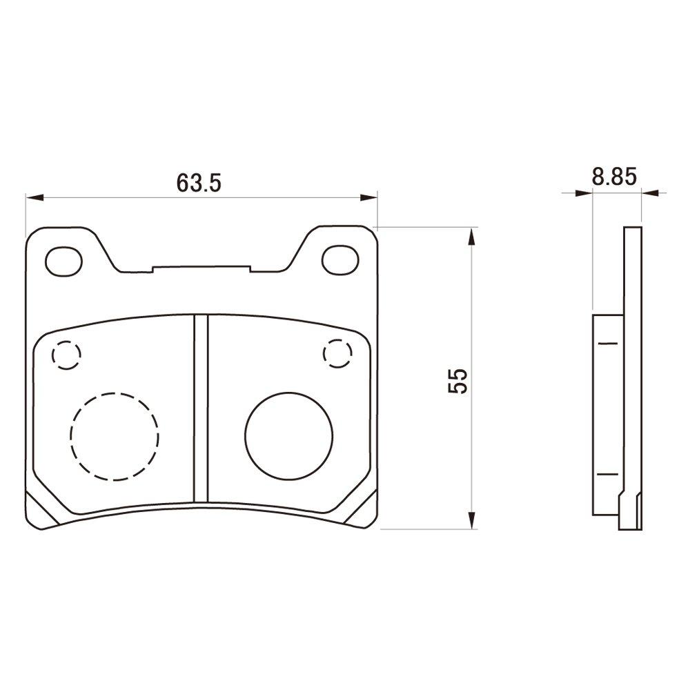 Daytona Motorcycle Brake Pads, Red Pads (Semi-Metal Pads), V-MAX (85-92), XV1100 Villago (86-99), FZX750
