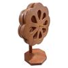 Decorative Windmill Shape Bamboos Trivet with Stand Heatproof Pot Pan Pad For Dining Table Kitchen Essential