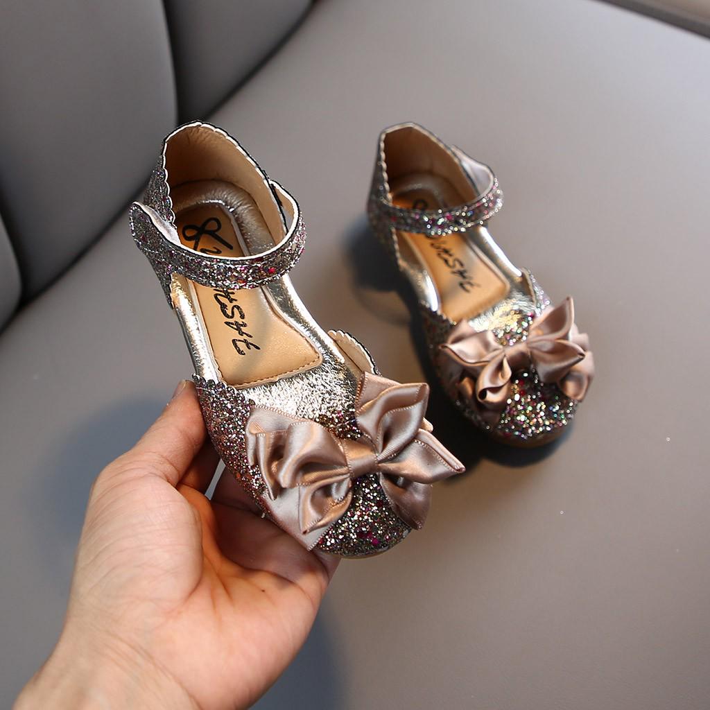 Toddler Infant Kids Baby Girl Solid Bling Bowknot Princess Sandals Casual Shoes Toddler Infant Kids Baby Girl Solid Bling Bowknot Princess Sandals Casual Shoes