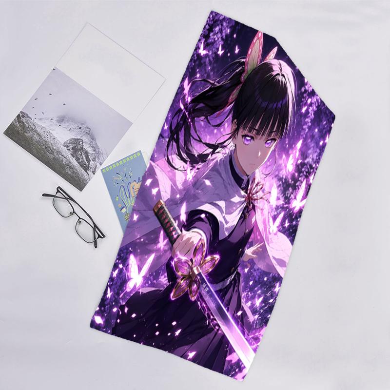 1pc Tsuyuri Kanawo1 Beach Towel, Beach and Seaside Swimming Pool Equipment, Fashion Pattern, Rectangular, Travel Essentials