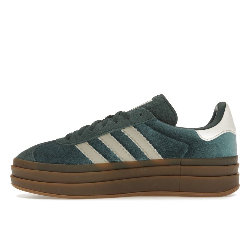 Adidas Gazelle Bold Mineral Green Velvet Women Sneakers Putty-Grey IG4391