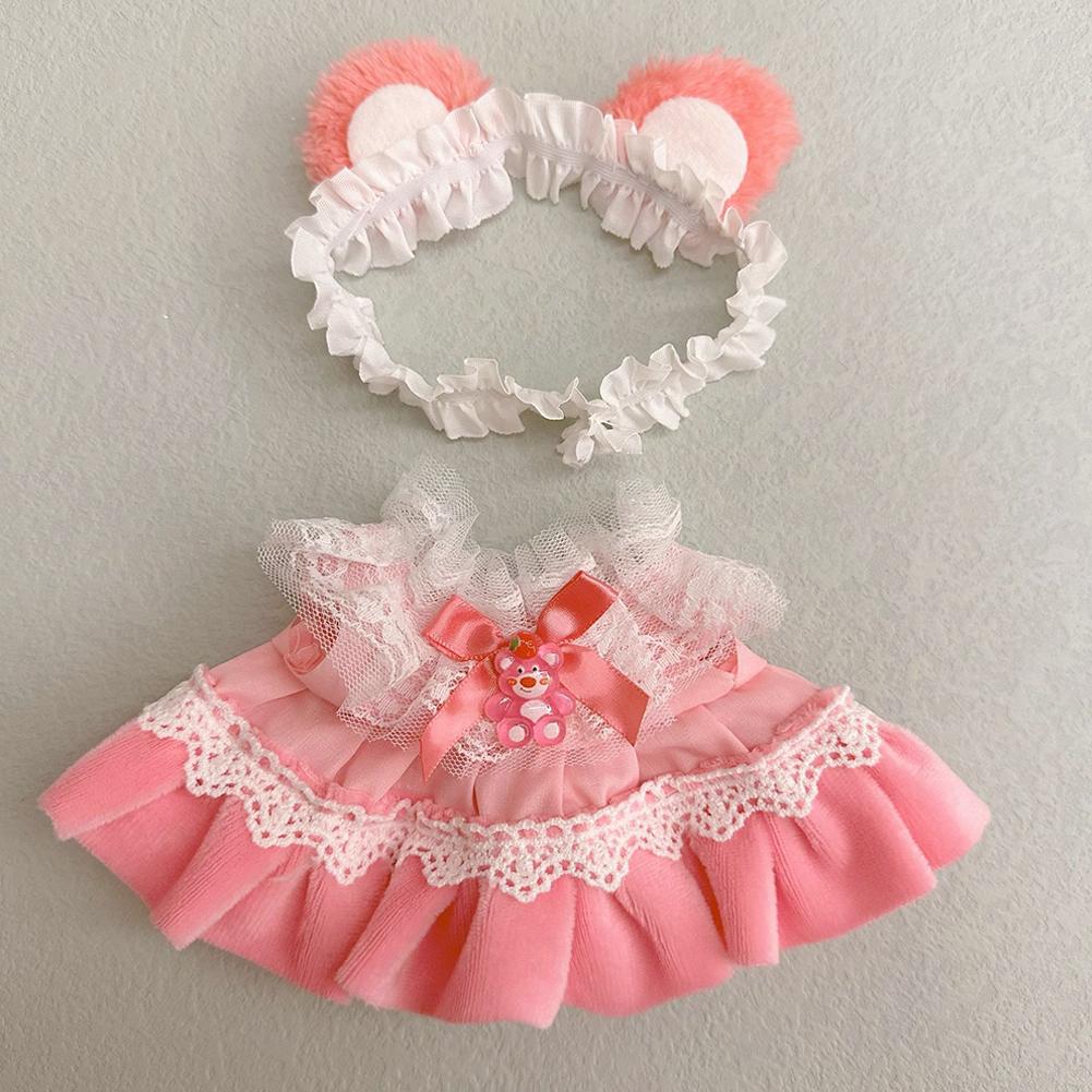 For 20CM Cotton Doll Rompers Cartoon Plush Doll Replacement Outfit Playing House Accessories Mini Clothes