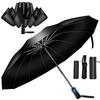 Reverse Folding Extra Large 12 Folding Umbrella with Automatic Large Reverse Folding Folding Sun and Ultra UV Rainy Season Typhoon and [2026 & Ribs]