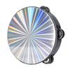Radiant Tambourine Reflective Clear Crisp Sound Double Row Bell Drum Hand Percussion Instrument 8 Inch
