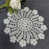 Water-soluble lace placemat French hollow embroidery fabric decorative ornament prop dining table mat white round table mat