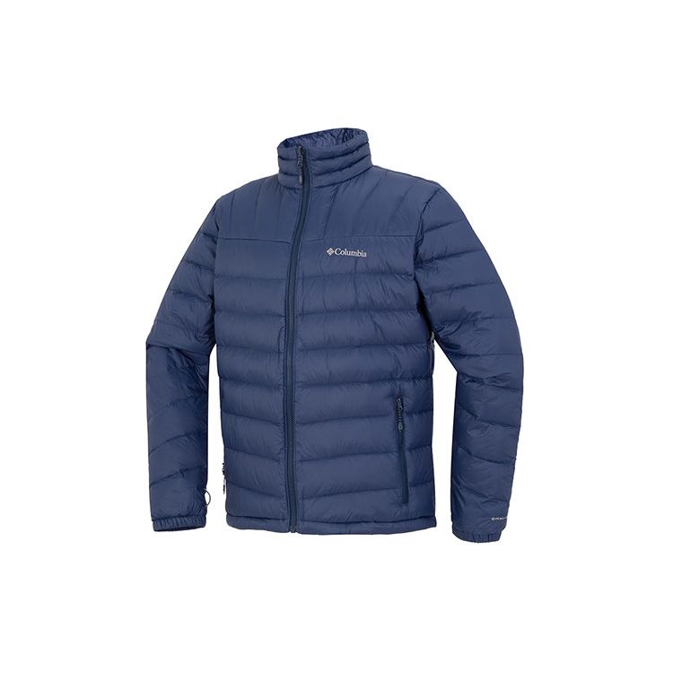 Columbia Solid Color Logo Print Down Inner Lining Zipper Hooded Three-In-One Windproof Warm Waterproof Jacket Men Jackets Blue XE1504-478