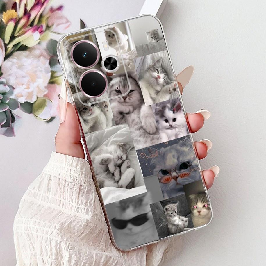 For Realme 14 5G Case Realme 14T Cover RMX5078 RMX5075 Shockproof Silicone Soft TPU Flower Bumper For Realme14 14 T Phone Shells