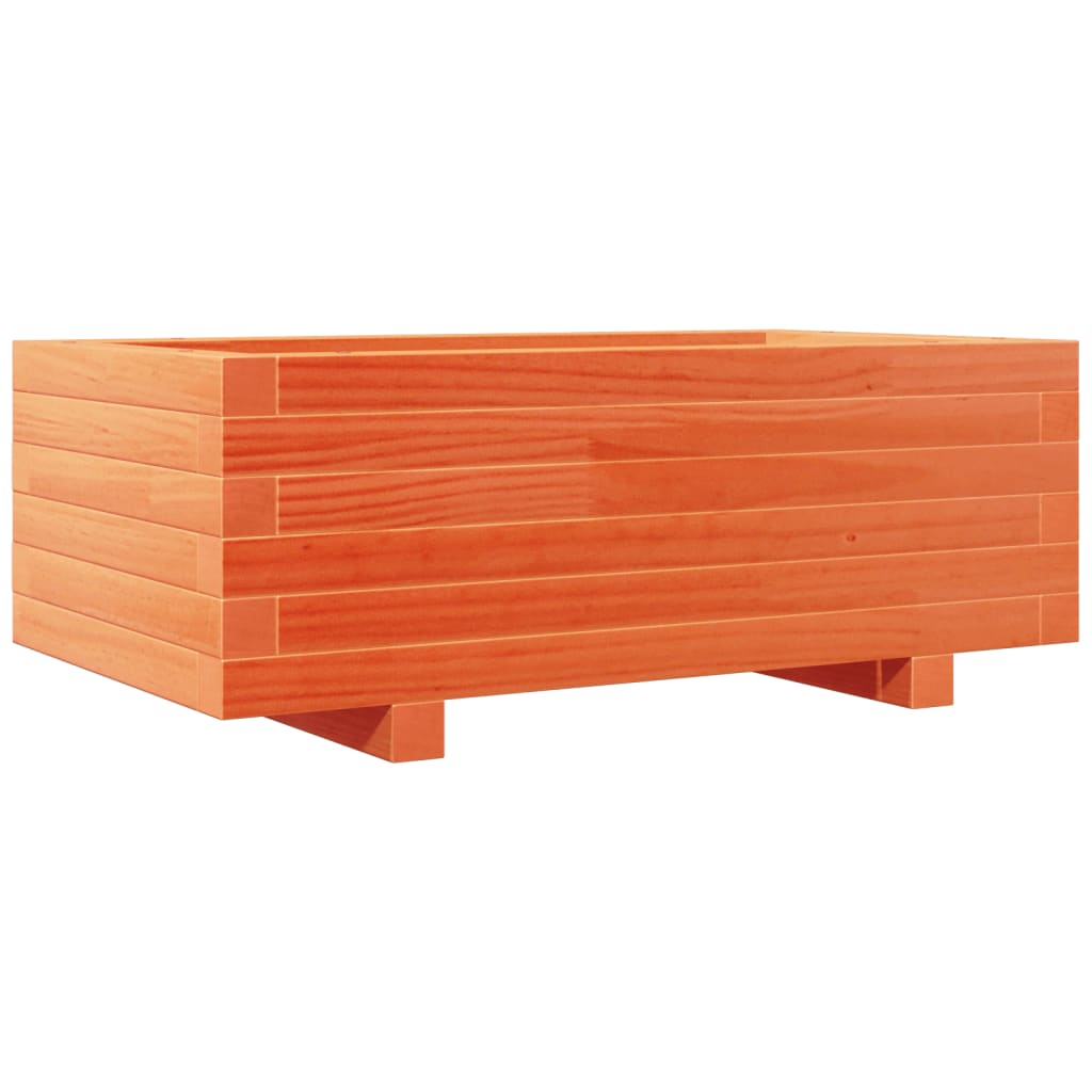 Plant Pot Wax Brown 70 X 40 X 26.5 Cm Solid Pine Wood
