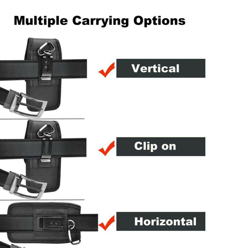 Men Phone Holster Cellphone Loop Holster Belt Clip Waist Bag Oxford Cloth Wallet Card Holder Running Travel Camping Phone Pouch