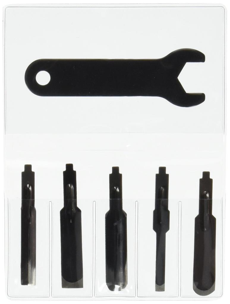 Kyocera Replacement Blade Set for Electric Carving Set Flat Blade Square Flat Round (formerly Ryobi) Knives, 5-Piece (Round Blade, (4mm, 9mm), Blade,