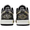 Jordan Air Jordan 1 Abrasion Resistant Low top Vintage Basketball Shoes Women's Black White Gold DC0774-200(Team96-)