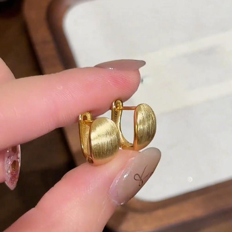 Metal smooth geometric earrings casual simple versatile earrings earrings women