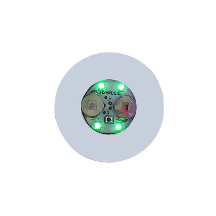 Dessous de verre à LED, autocollants LED, dessous de verre rond avec 4 lumières changeantes, alimenté par piles pour [235]