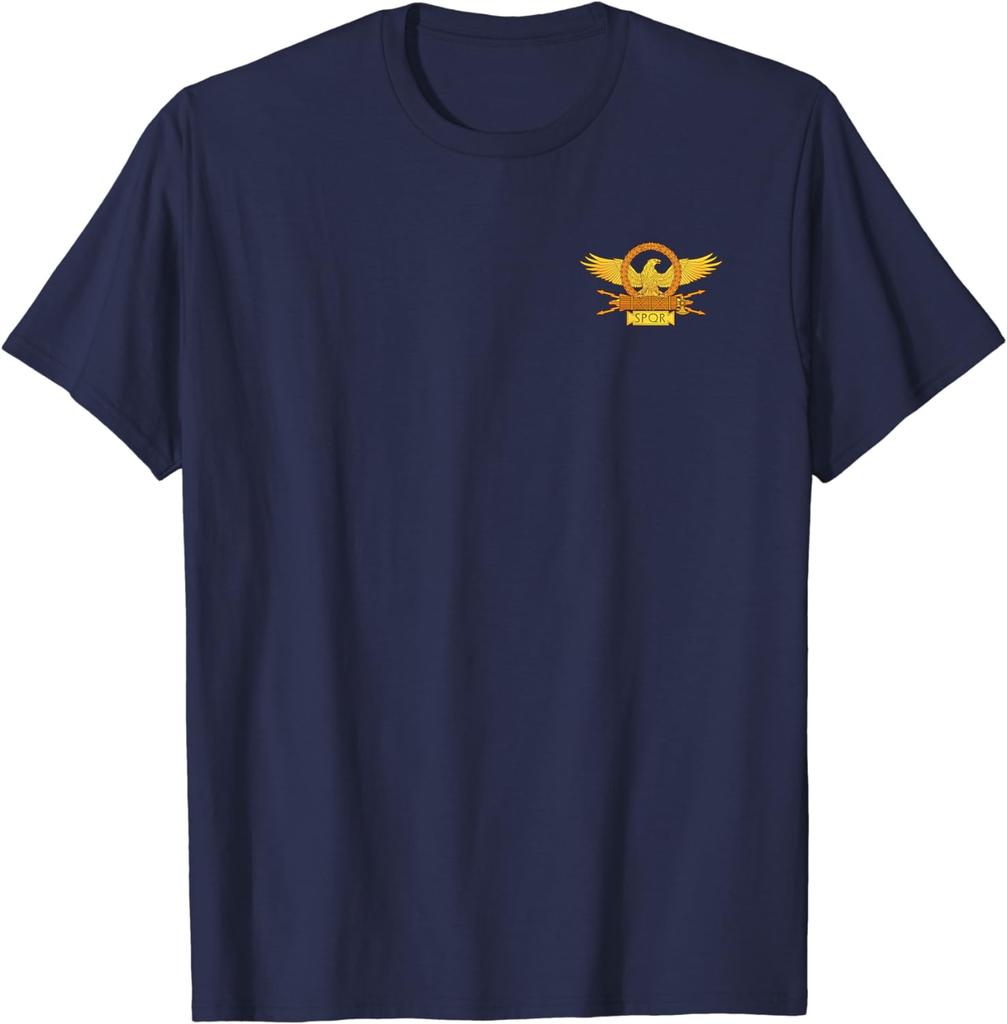 Ancient Rome  Julius Caesar World Tour  Roman Eagle SPQR TShirt Short Sleeve Casual 100 Cotton Men T Shirt