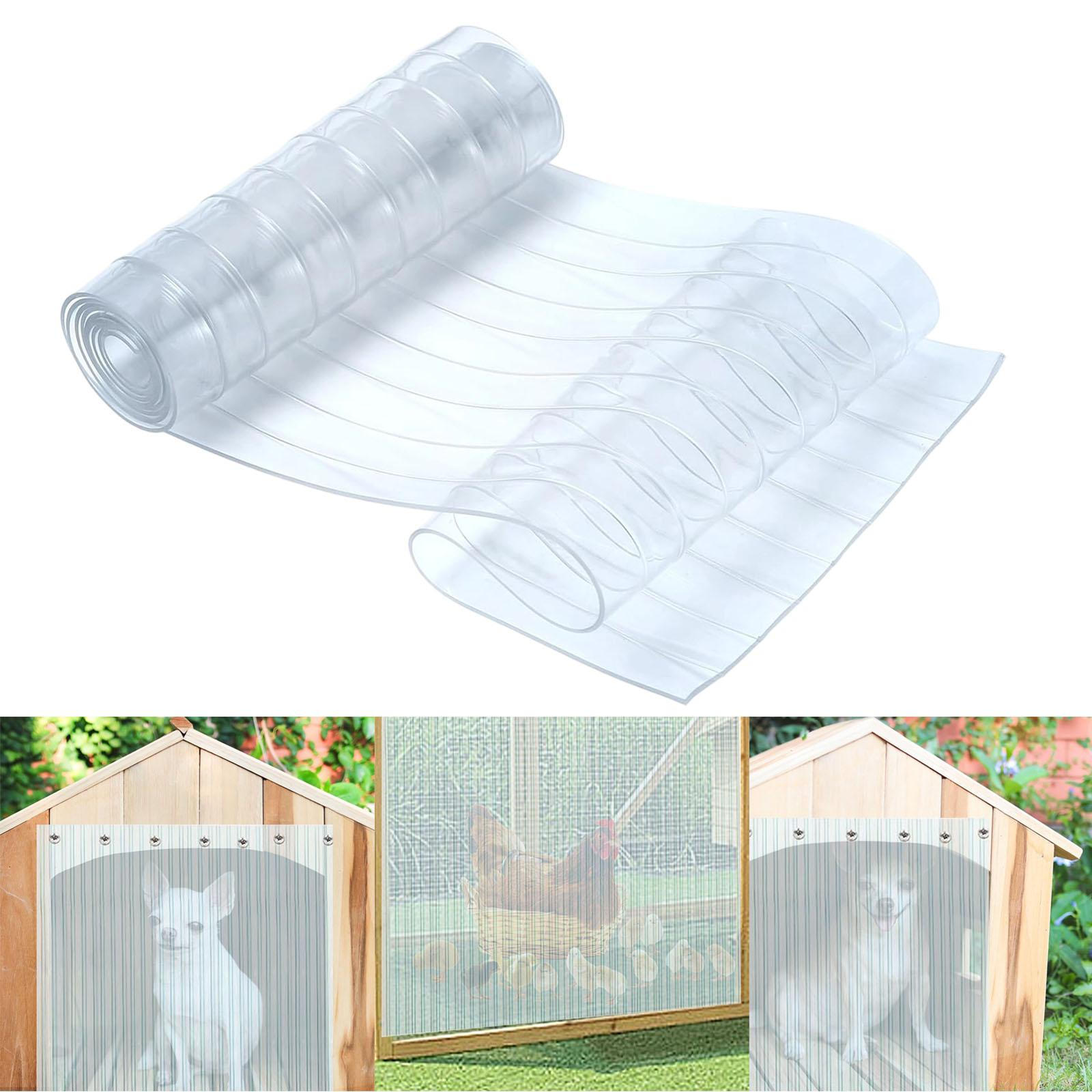 Perdea de ușă din PVC decupabilă, 2 M (6,56 Ft) Lung, Izolație, Depozit, Accesorii Animale de Companie, Pregătire pentru Iarnă, Antistick white white